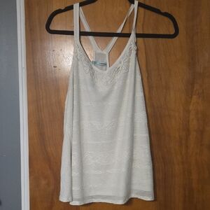 Maurices White Lace Trim Tank Top
